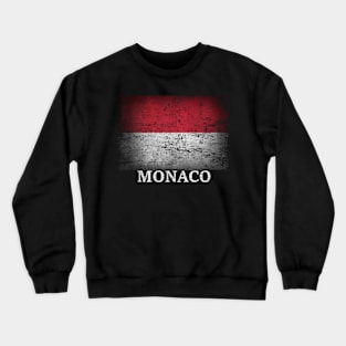 Monaco Flag Gift Women Men Children Monaco Vintage Crewneck Sweatshirt